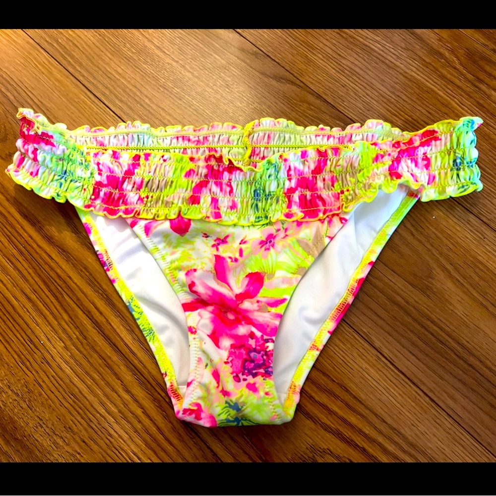 Floral Ruffled Bikini Bottom